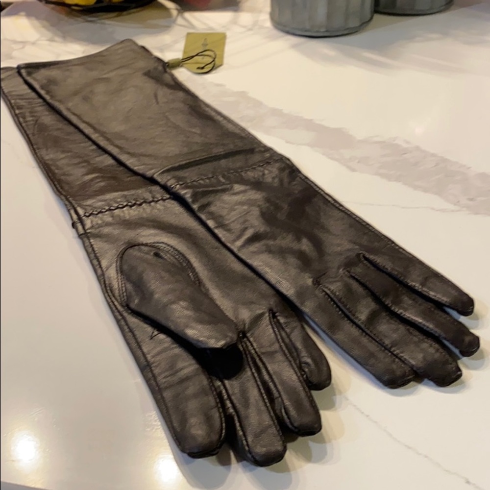 Long leather gloves
